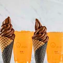 2 Ice cream cone with 2 soda